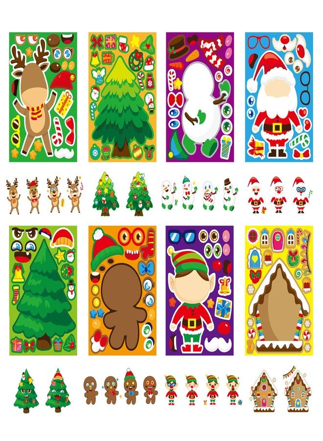 OTAITY Christmas Make-a-Face Stickers 24 PCS - DIY Party Games for Kids, Make Your Own Stickers, Xmas Party Favors and Gifts for Boys and Girls - Image 4